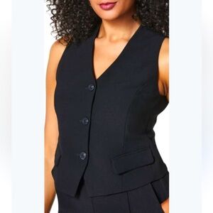 SPANX Carefree Crepe Vest in Black, Size S, NWOT Never Worn!